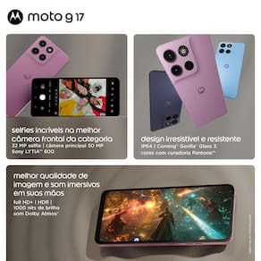 Smartphone Motorola Moto G17 Tela 6,7” 4G Câmera 50MP - 256GB Evening Blue - 2