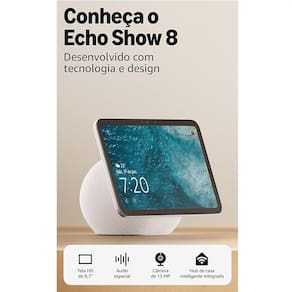 Echo Show 8 (4ª Geração) Amazon Alexa Smart Display Dolby Atmos Grafite - 1