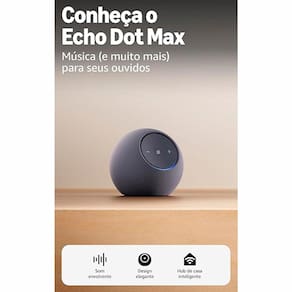 Echo Dot Max Amazon Alexa Smart Speaker Som Envolvente Hub Inteligente Grafite - 1