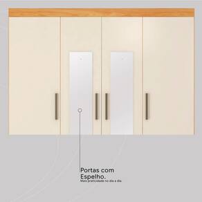 Guarda-Roupa Casal Mônaco Demóbile 4 Portas 6 Gavetas com Espelho e Pés PVC - 3