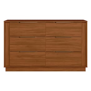 Cômoda 6 Gavetas Demóbile Giardino MDP Pintura UV Corrediças Telescópicas Puxadores ABS - Nogueira - 1