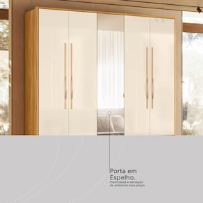 Guarda-Roupa 5 Portas Demóbile Turin Cinamomo/Off-White com Espelho - 2
