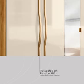 Guarda-Roupa 5 Portas Demóbile Turin Cinamomo/Off-White com Espelho - 3