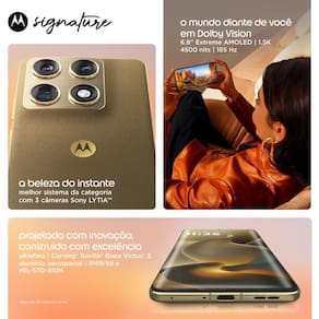 Smartphone Motorola Signature 6.8” 512GB 5G 165Hz Câmera Tripla 50MP - Carbon Black - 2