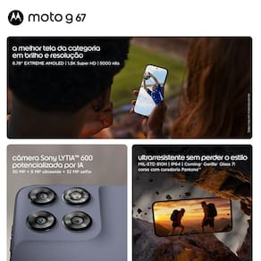 Smartphone Motorola Moto G67 6.8” 256GB 5G Câmera Dupla 50MP - Artic Seal - 2