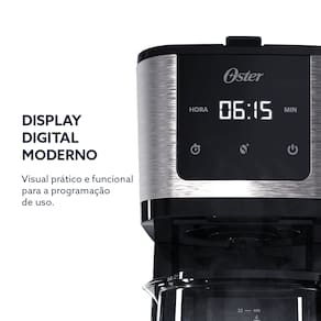 Cafeteira Digital Oster OCAF550 1,5L Inox Programável com Timer - 220V - 3