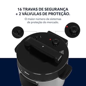 Panela de Pressão Elétrica Oster OPAN930 5,7L Inox Jateado Digital - 220V - 3
