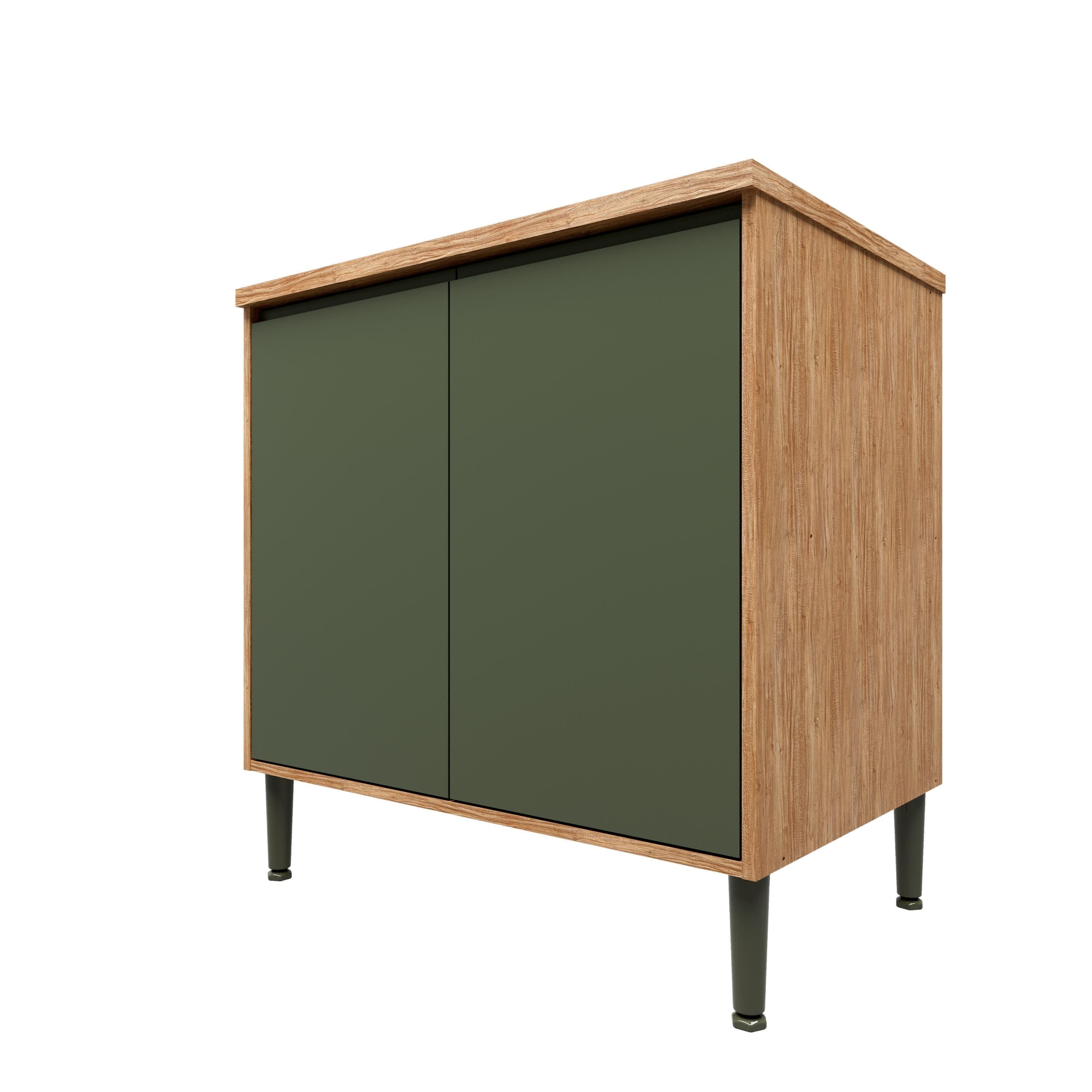 Balcão Bartira Esmeralda 2 Portas com Tampo Damasco Verde Super Mat - 1