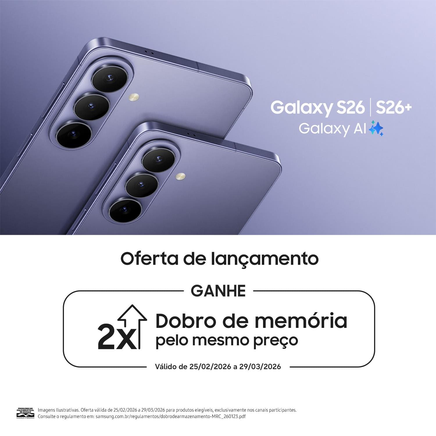 Smartphone Samsung Galaxy S26+ 5G Tela 6.7" 256GB Câmera 50MP - Violeta - 2