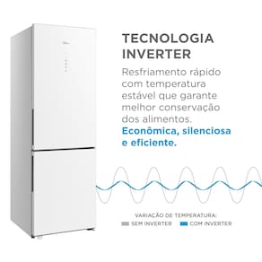 Refrigerador Frost Free Midea MDRB548FGD013 Inverse 401L Inverter Bivolt Branco - 3