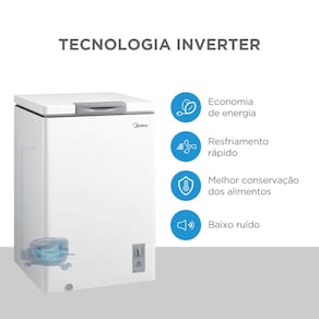 Freezer Horizontal Midea MDRC151FZD013 100L Inverter Bivolt Branco - 2