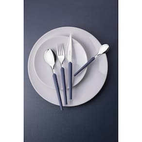 Faqueiro Tramontina Obelline 24 Peças Aço Inox com Cabos Azul Boreal - 1