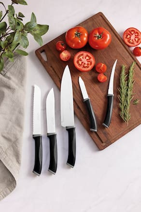 Jogo de Facas Tramontina Felice em Aço Inox com Cabos Pretos 5 Peças - 1