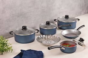 Jogo de Panelas Tramontina Versalhes Alumínio Antiaderente Azul 6 Peças - 1