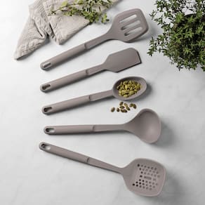 Jogo de Utensílios Tramontina Softta em Silicone Cinza 5 Peças - 1