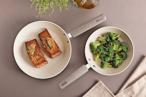 Jogo de Frigideiras Tramontina Veronese Alumínio Reciclado e Cerâmica 2 Peças - Bege - 1