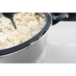 Pipoqueira Tramontina Allegra em Aço Inox Fundo Triplo com Tampa de Vidro 22 cm 5,6 L - 3