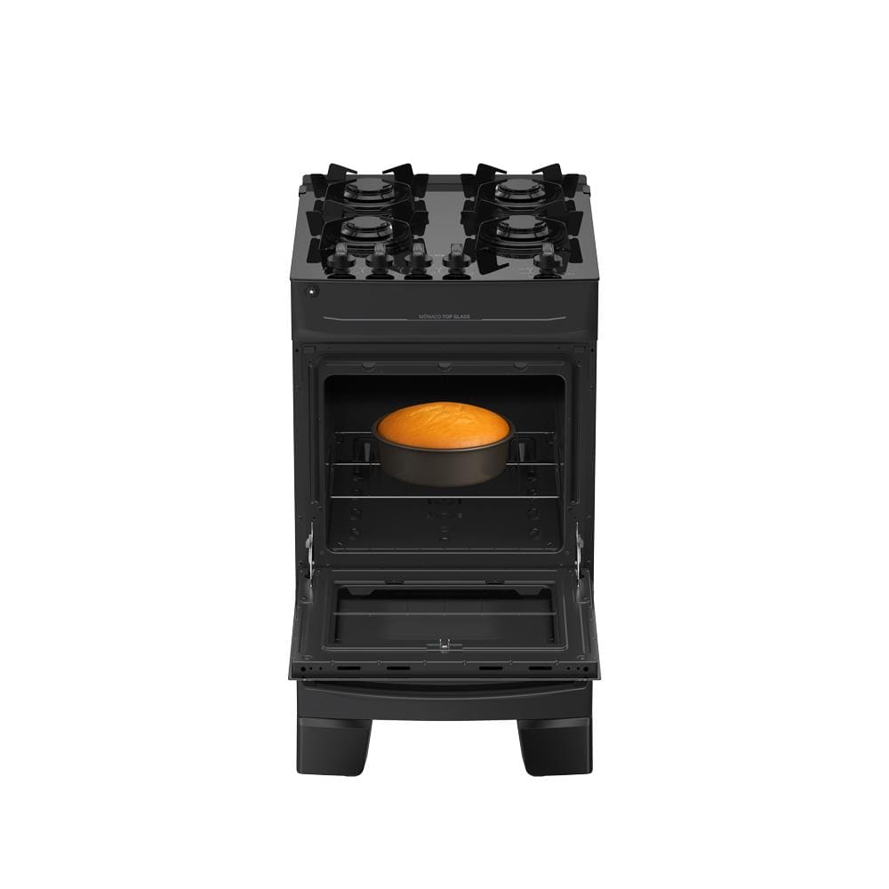 Fogão Atlas Mônaco Top Glass 4 Bocas com Mesa de Vidro e Acendimento Automático Bivolt Preto - 3