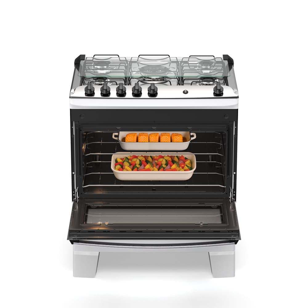 Fogão Atlas Agile Up 5 Bocas com Mesa Inox Tripla Chama e Acendimento Automático Bivolt Branco - 2