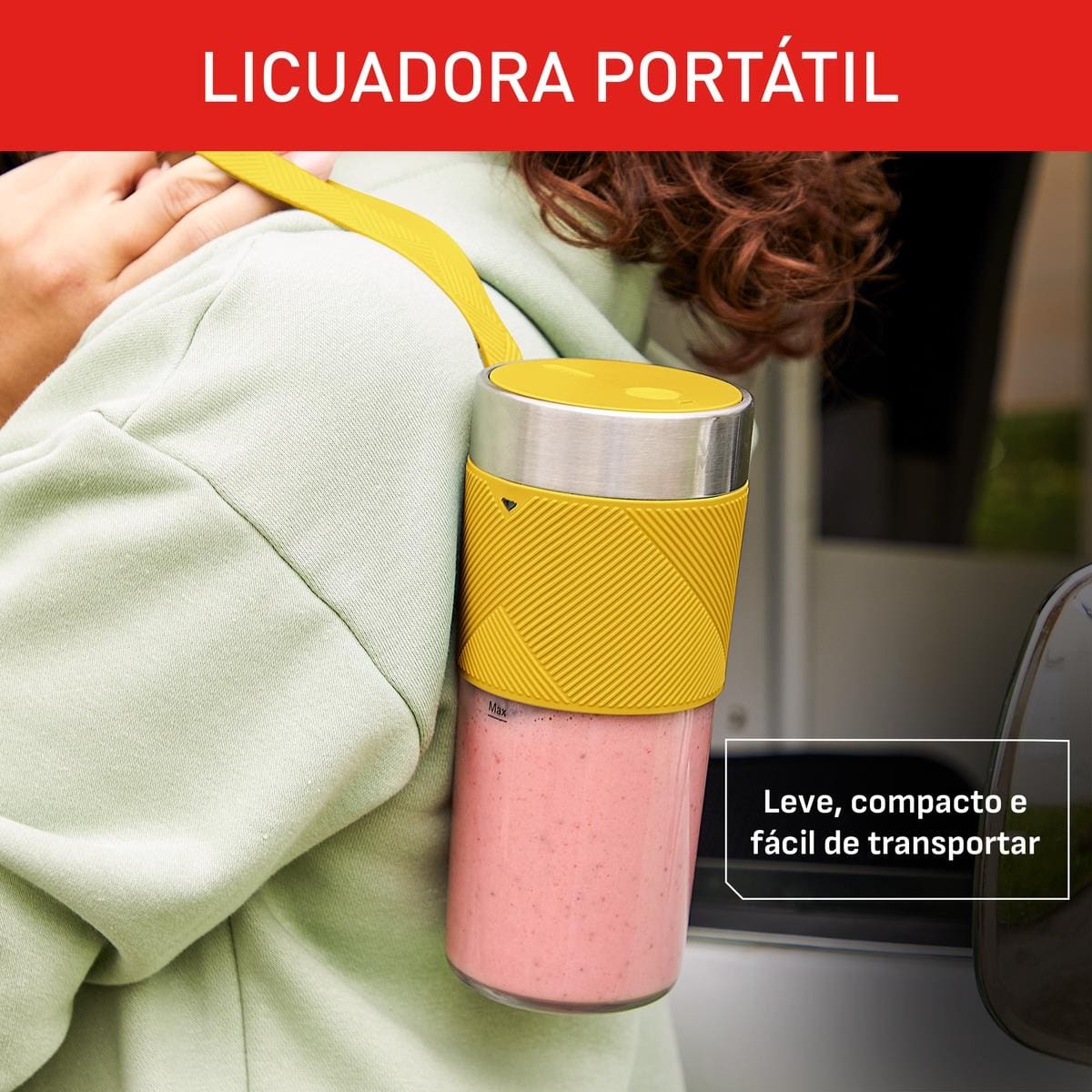 Liquidificador Portátil Arno Lightmix LP00 Amarelo 300ml Recarregável USB-C - 1