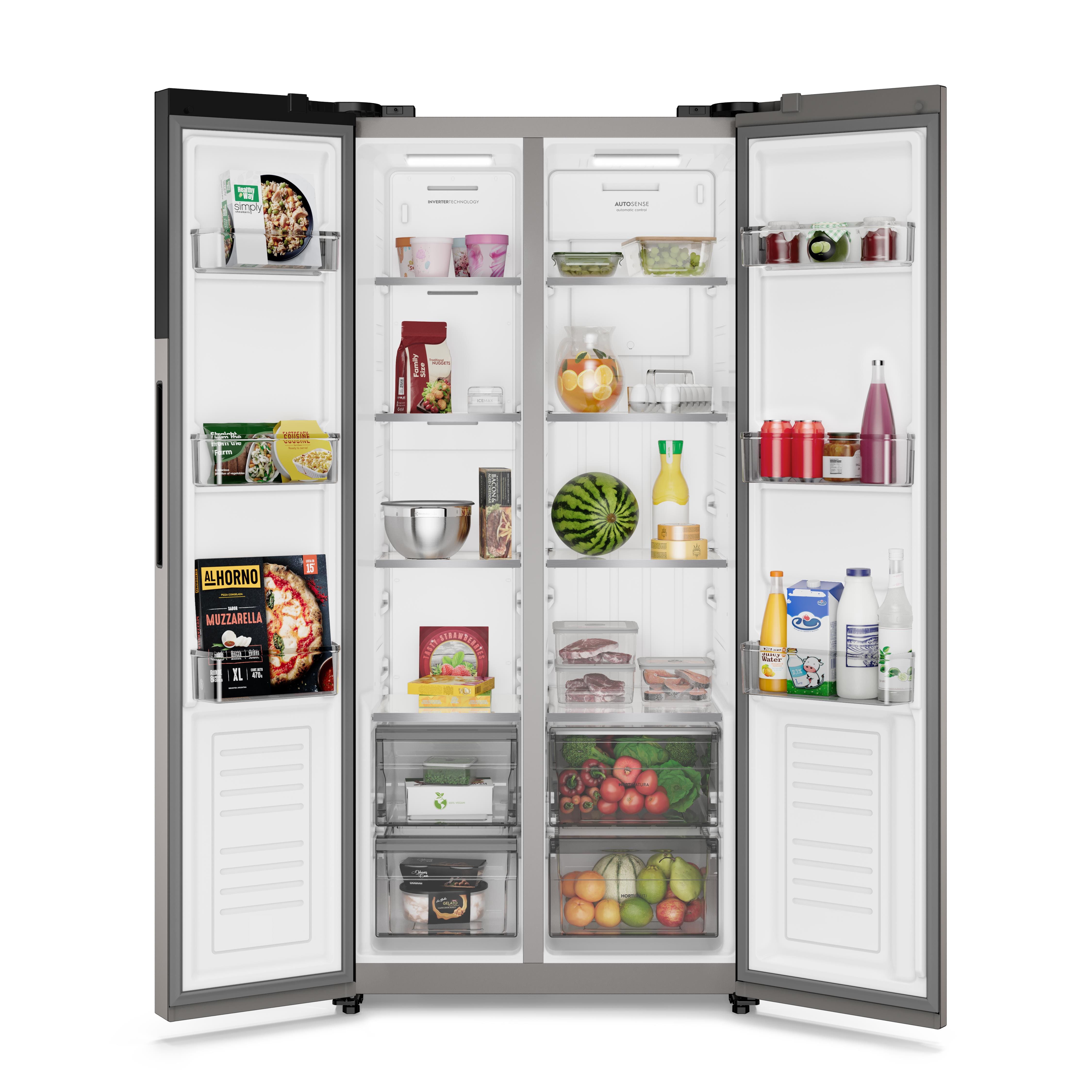 Geladeira Electrolux ES40S Side by Side Frost Free Inverter 431L AutoSense Cor Inox Look Bivolt - 1