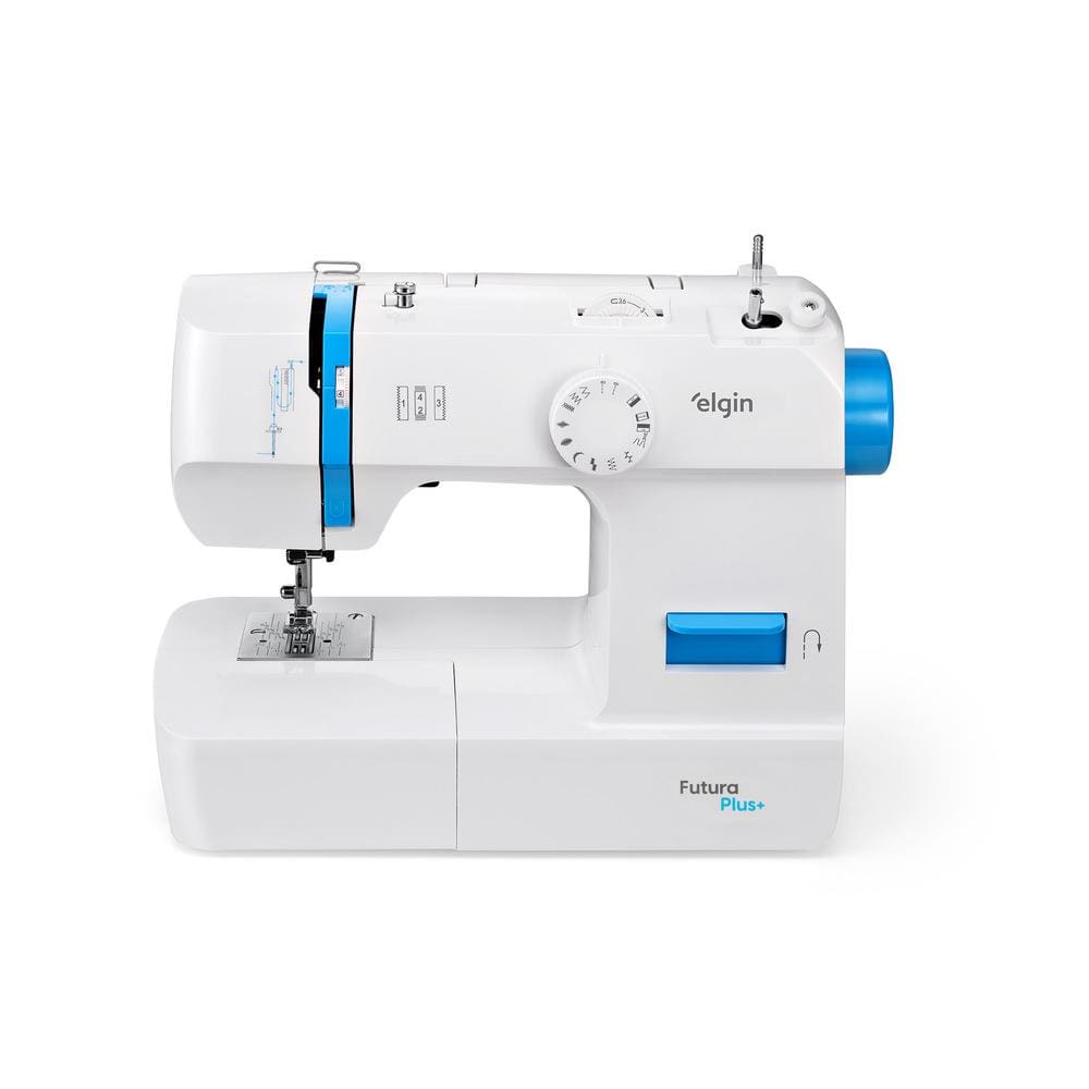 Máquina de Costura Portátil Elgin Futura Plus X2052 12 Pontos Branca - 110V - 1