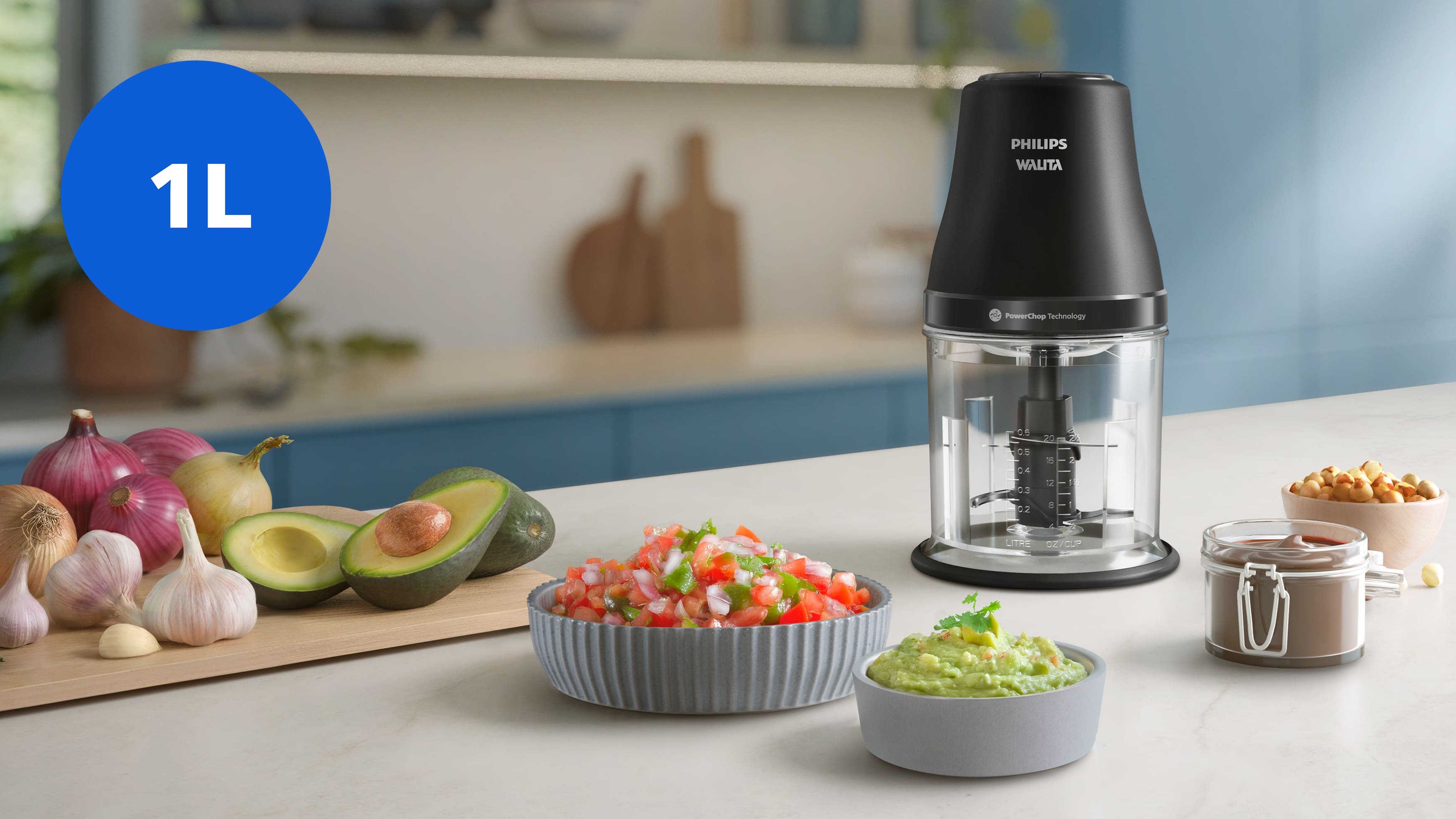 Processador de Alimentos Philips Walita Série 3000 HR1501/01 450W Preto - 220V - 2
