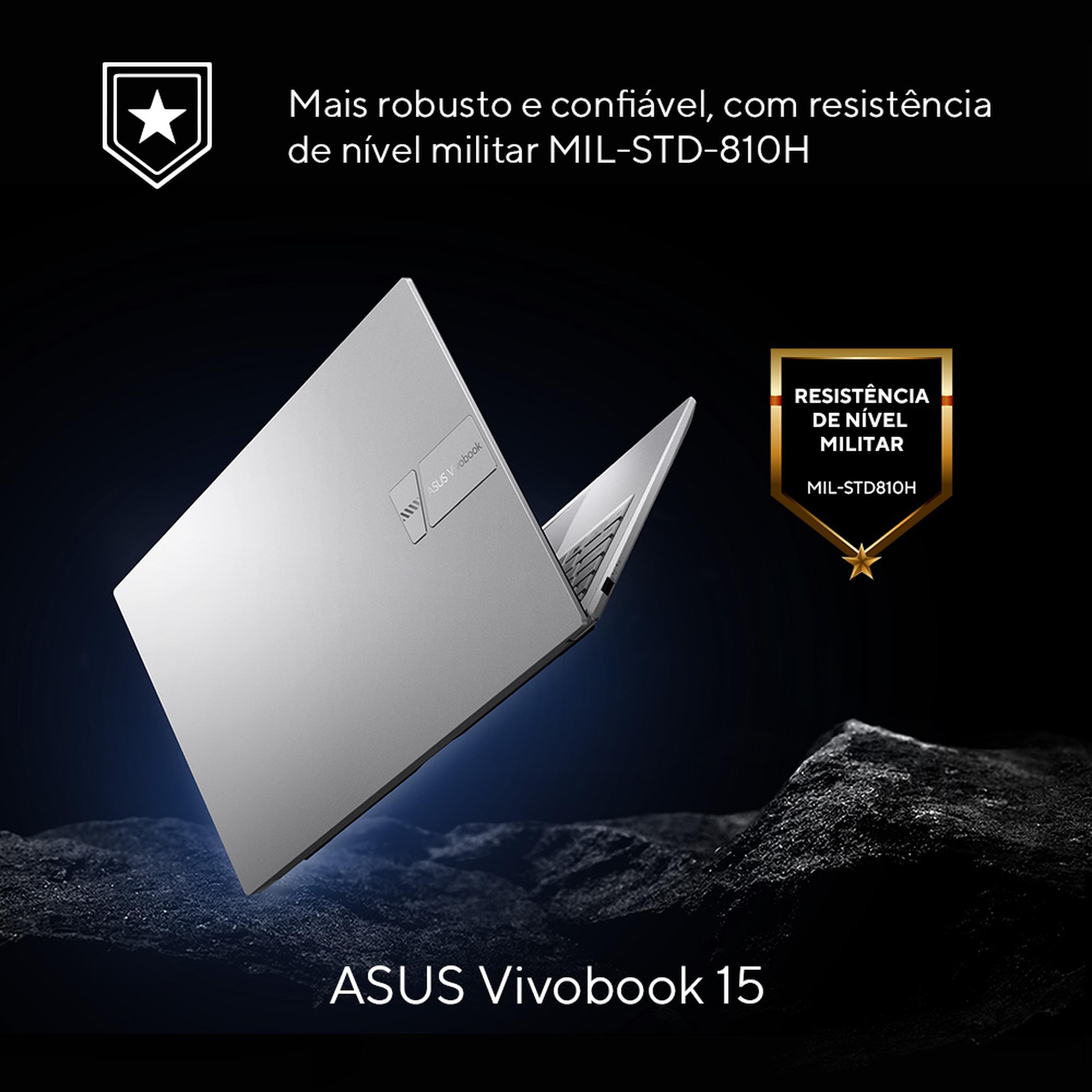 Notebook ASUS Vivobook 15 Core i5 8GB RAM 256GB SSD Tela 15,6” FHD Windows 11 – X1504VA-NJ1738W - 3