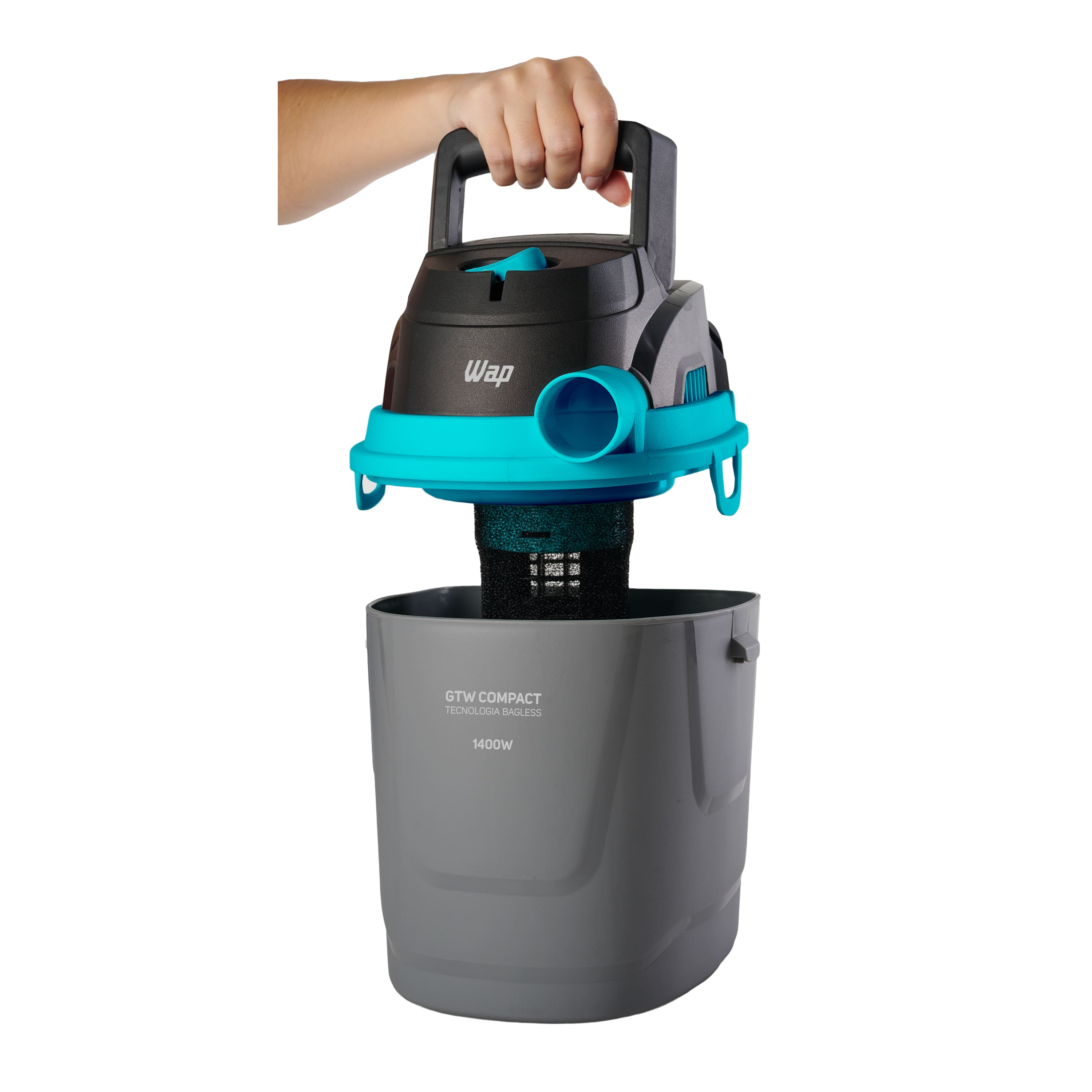 Aspirador de Água e Pó WAP GTW Compact 1400W Portátil Função Sopro Capacidade 5,5 L - 110V - 3