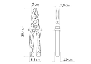 Alicate Universal 8" Tramontina MASTER em Aço Vanádio com Isolação 1.000V - 1