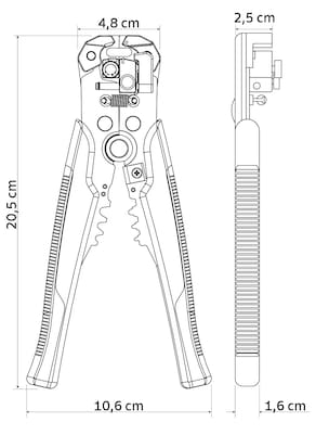 Alicate Desencapador de Fios Automático 8`` Tramontina Master 3 em 1 - Desencapa, Corta e Crimpa - 2