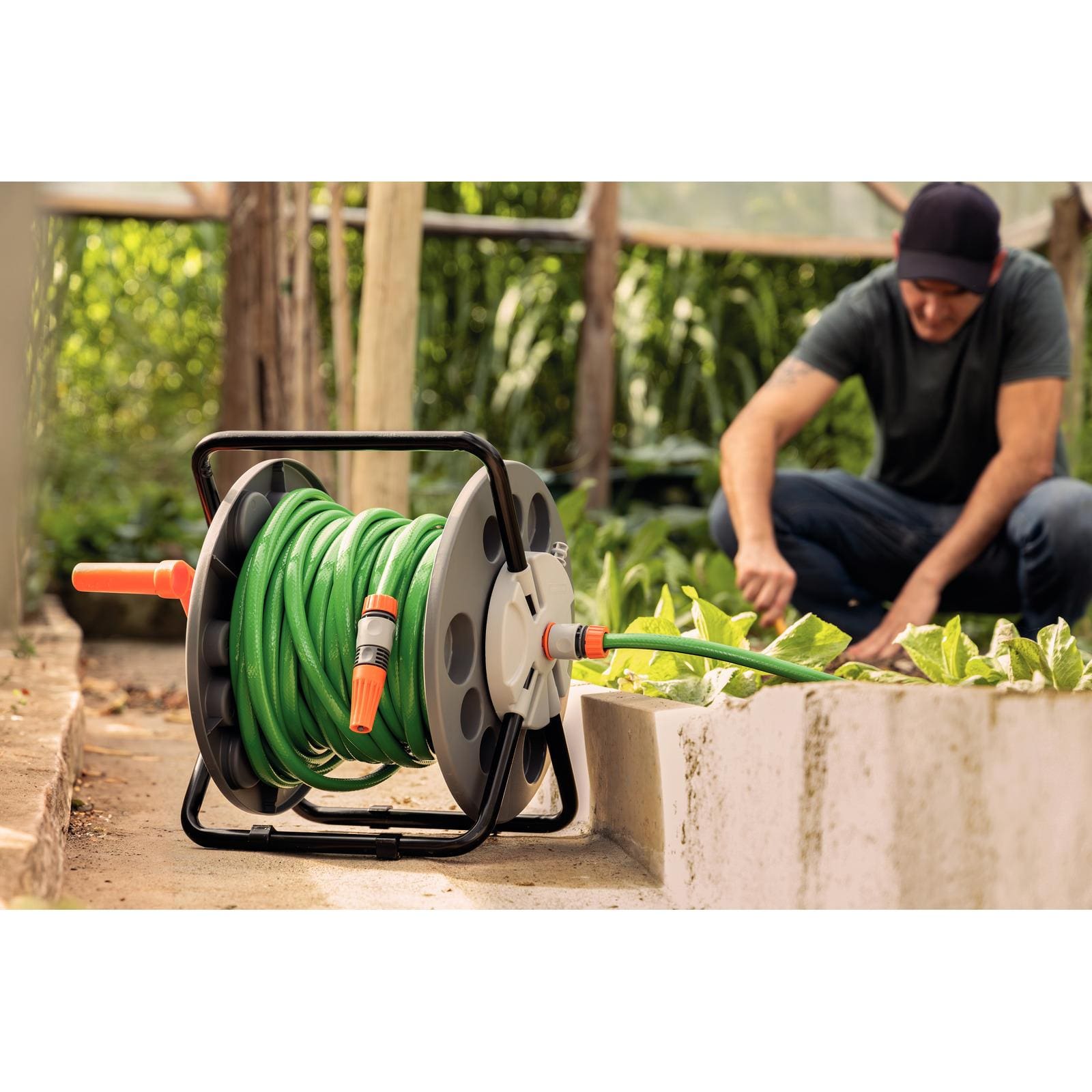 Conjunto para Irrigação Tramontina 9 Peças com Mangueira Flex 20?m e Enrolador - 2