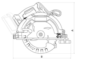 Serra Circular Tramontina by TOTAL 20V 7-1/4" Brushless 4800 rpm Sem Bateria - 3