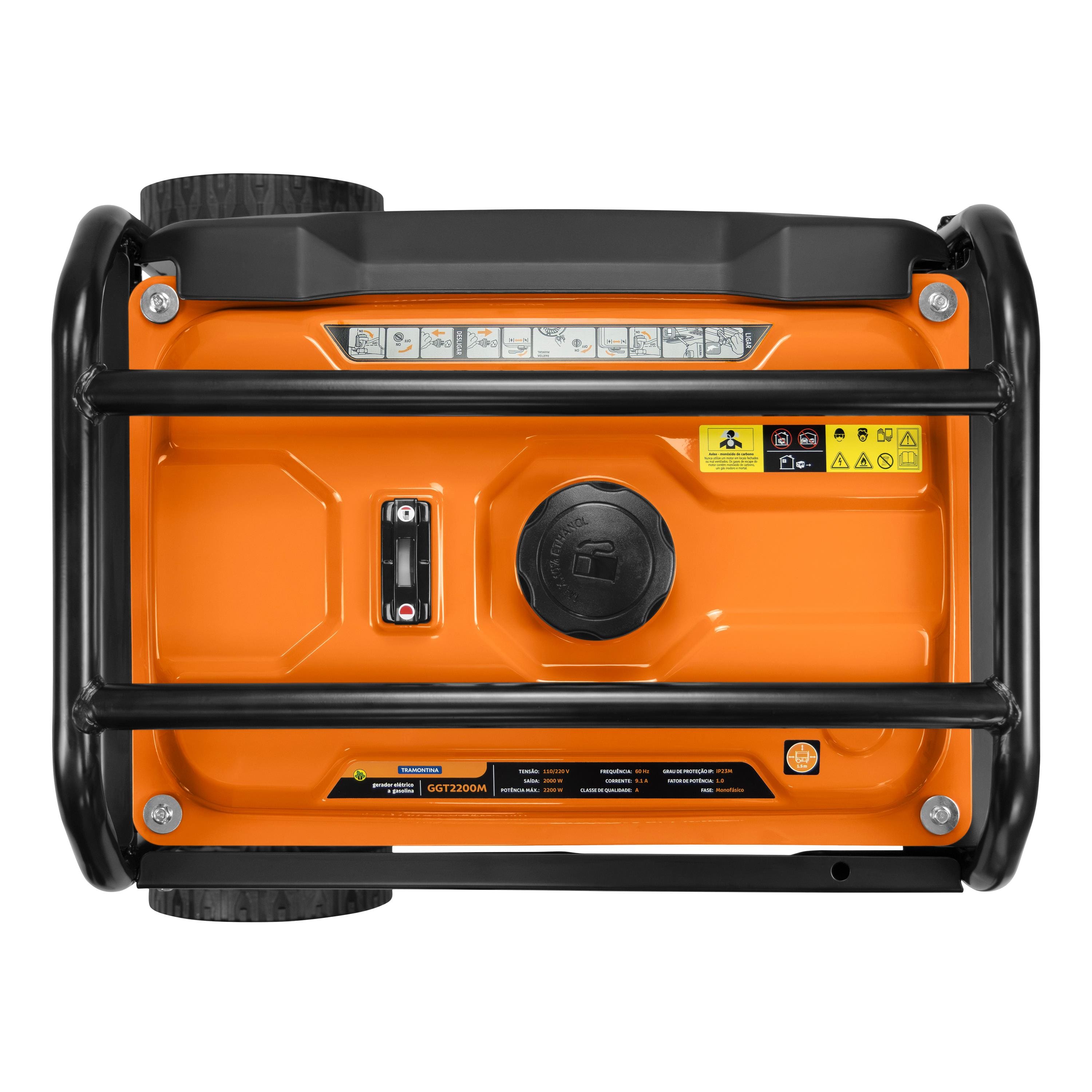 Gerador a Gasolina Tramontina GGT2200M 2200W AVR Rodas Bivolt - 3