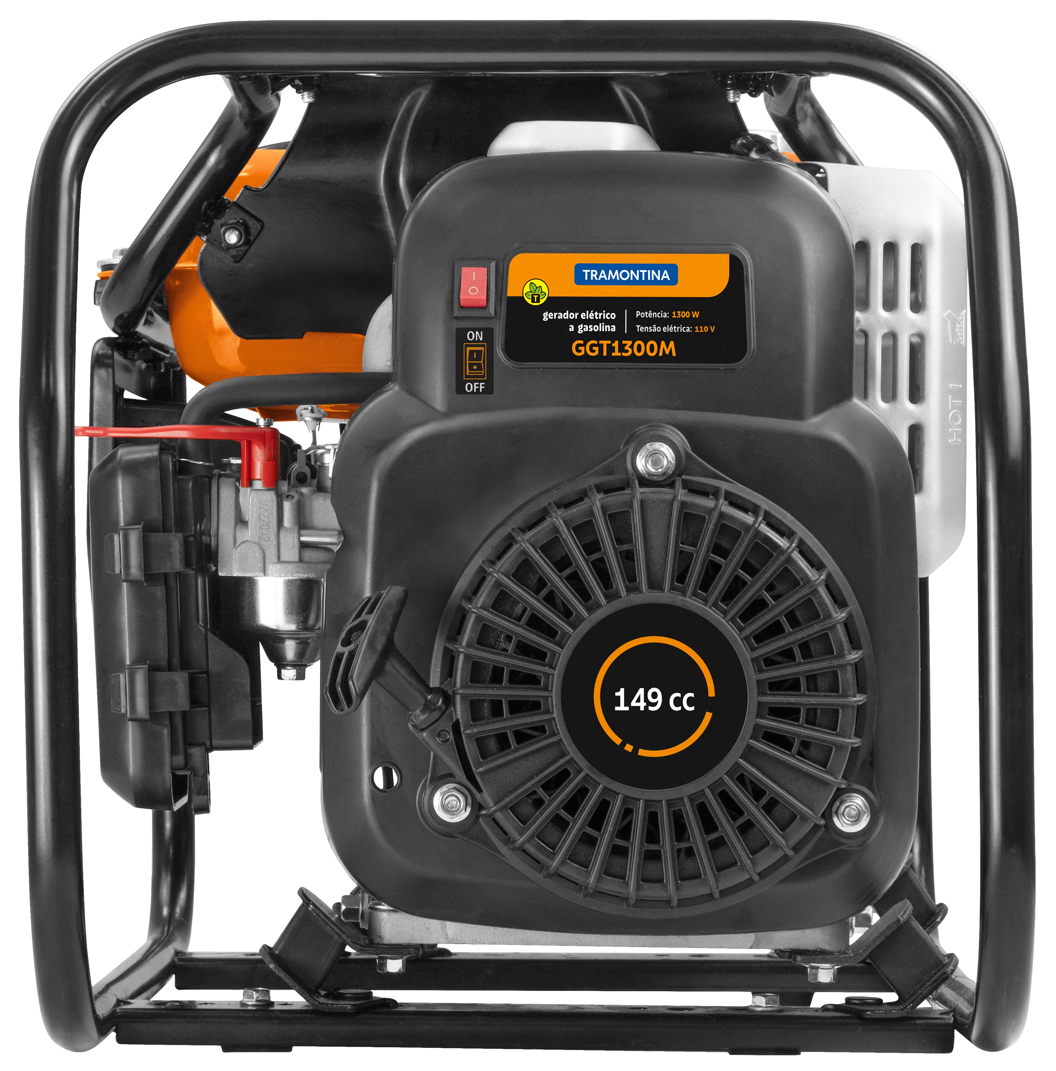 Gerador Elétrico a Gasolina Tramontina GGT1300M 1300W AVR Portátil Baixo Ruído - 220V - 2