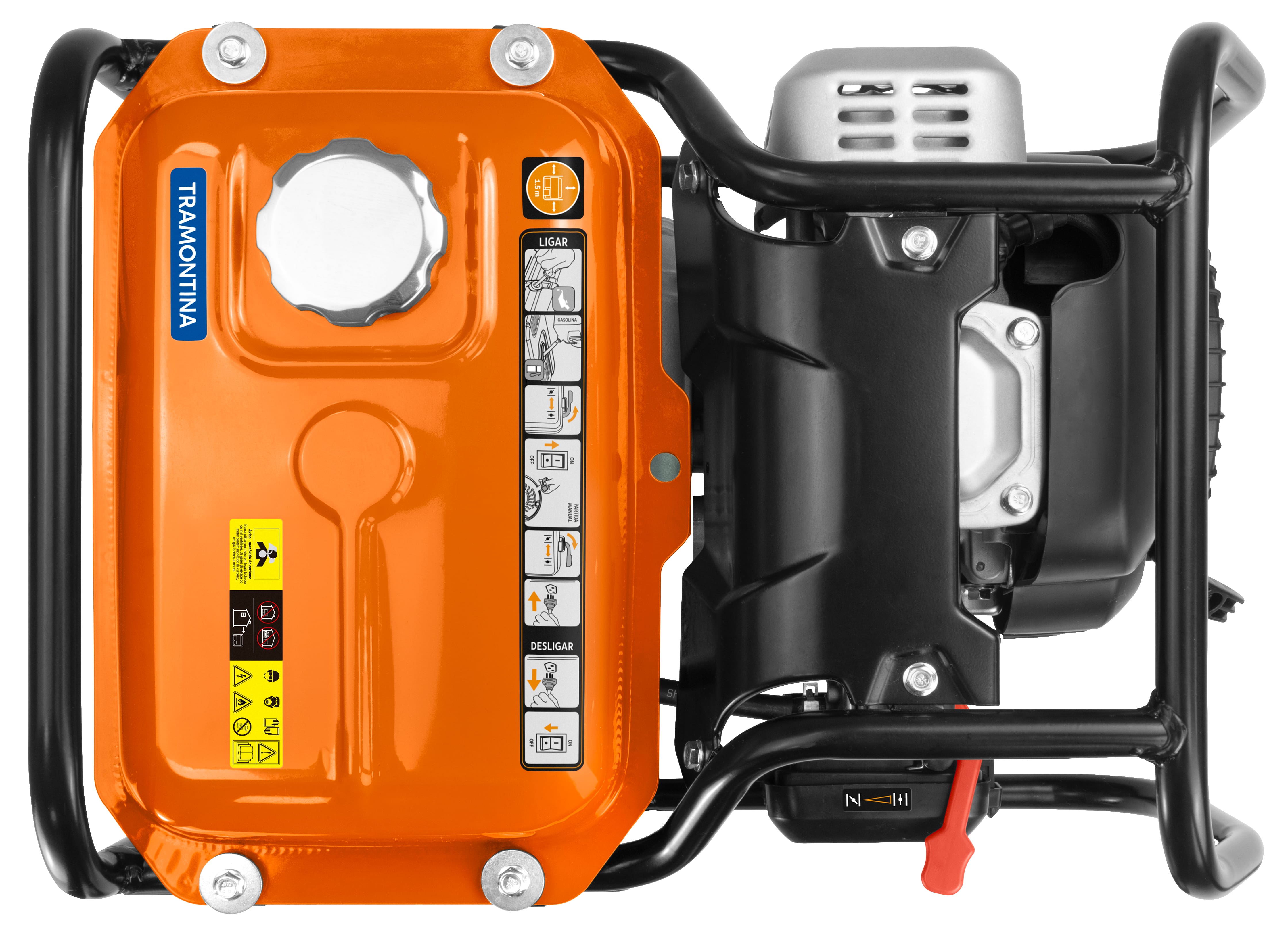 Gerador Elétrico a Gasolina Tramontina GGT1300M 1300W AVR Portátil Baixo Ruído - 220V - 3