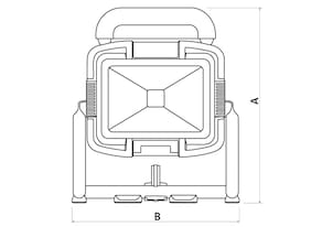 Refletor LED Tramontina by TOTAL 20V 20W Ajuste 360° Iluminação Portátil Alta Potência - 3