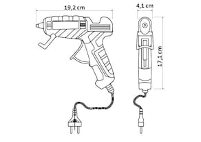 Pistola Elétrica de Cola Quente Tramontina 25-100 W Alta Vazão Aquecimento Rápido Bastão 11,2 mm - 1