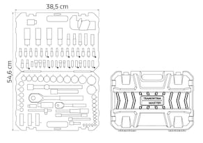 Jogo de Ferramentas Tramontina MASTER 99 Peças em Aço Cromo Vanádio com Maleta - 1