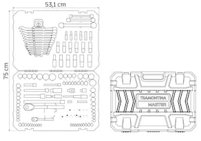Jogo de Ferramentas Tramontina MASTER 150 Peças em Aço Cromo Vanádio com Maleta - 1