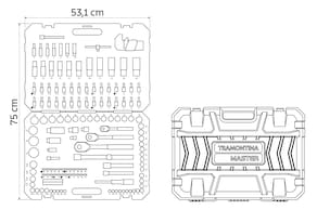 Jogo de Ferramentas Tramontina MASTER 172 Peças em Aço Cromo Vanádio com Maleta - 1