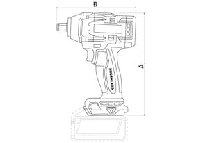 Chave de Impacto Tramontina by TOTAL 1/2" 20V 500 N.m Brushless com LED e Soquetes - 2