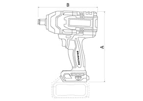 Chave de Impacto Tramontina by TOTAL 1/2" 20V 850 N.m Brushless Força Extrema com LED - 1