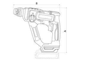 Martelete Perfurador Rompedor 20V SDS-Plus Tramontina by TOTAL Brushless 1,8 J com 3 Brocas - 1