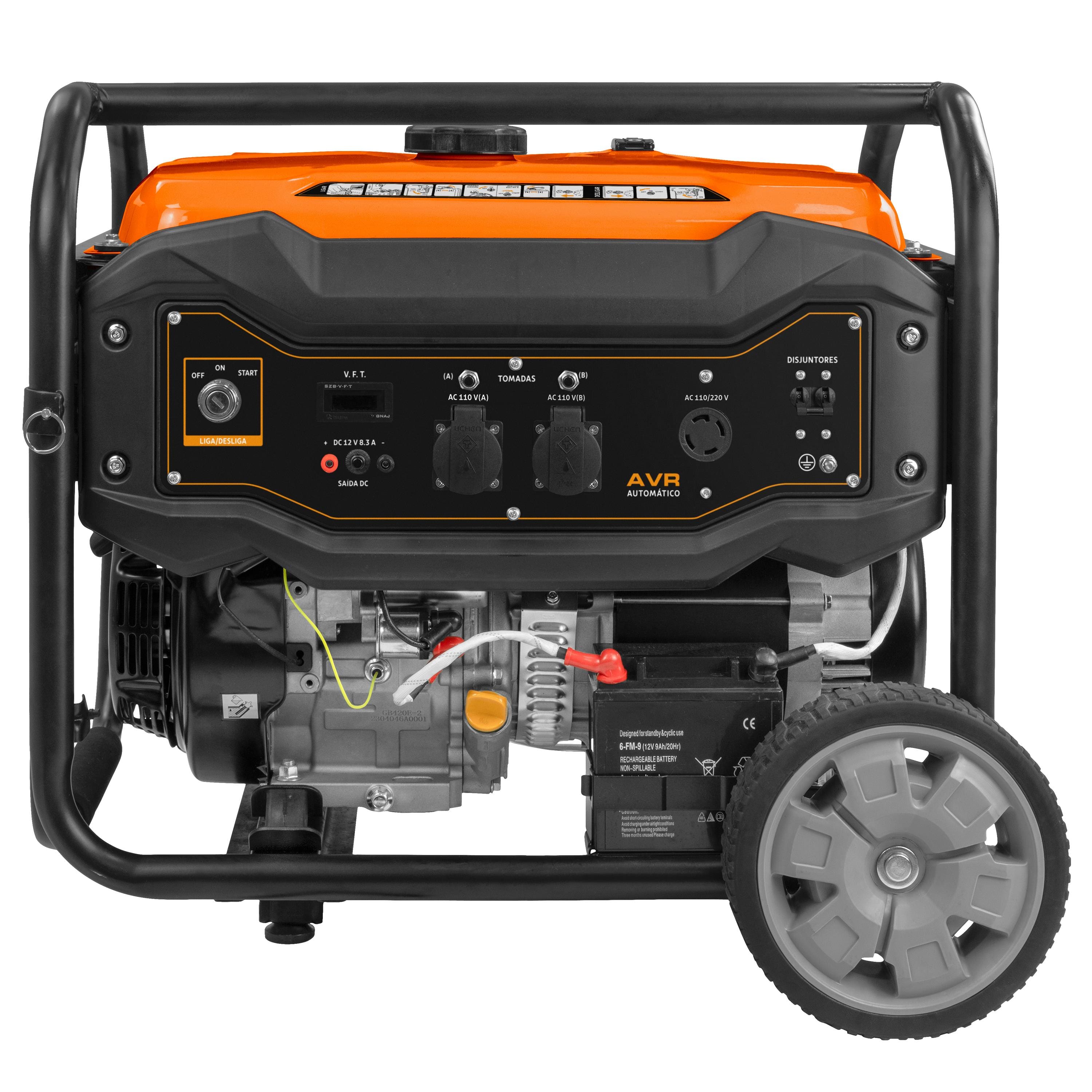 Gerador a Gasolina Tramontina GGT9000E 8500W AVR Rodas Bivolt - 1