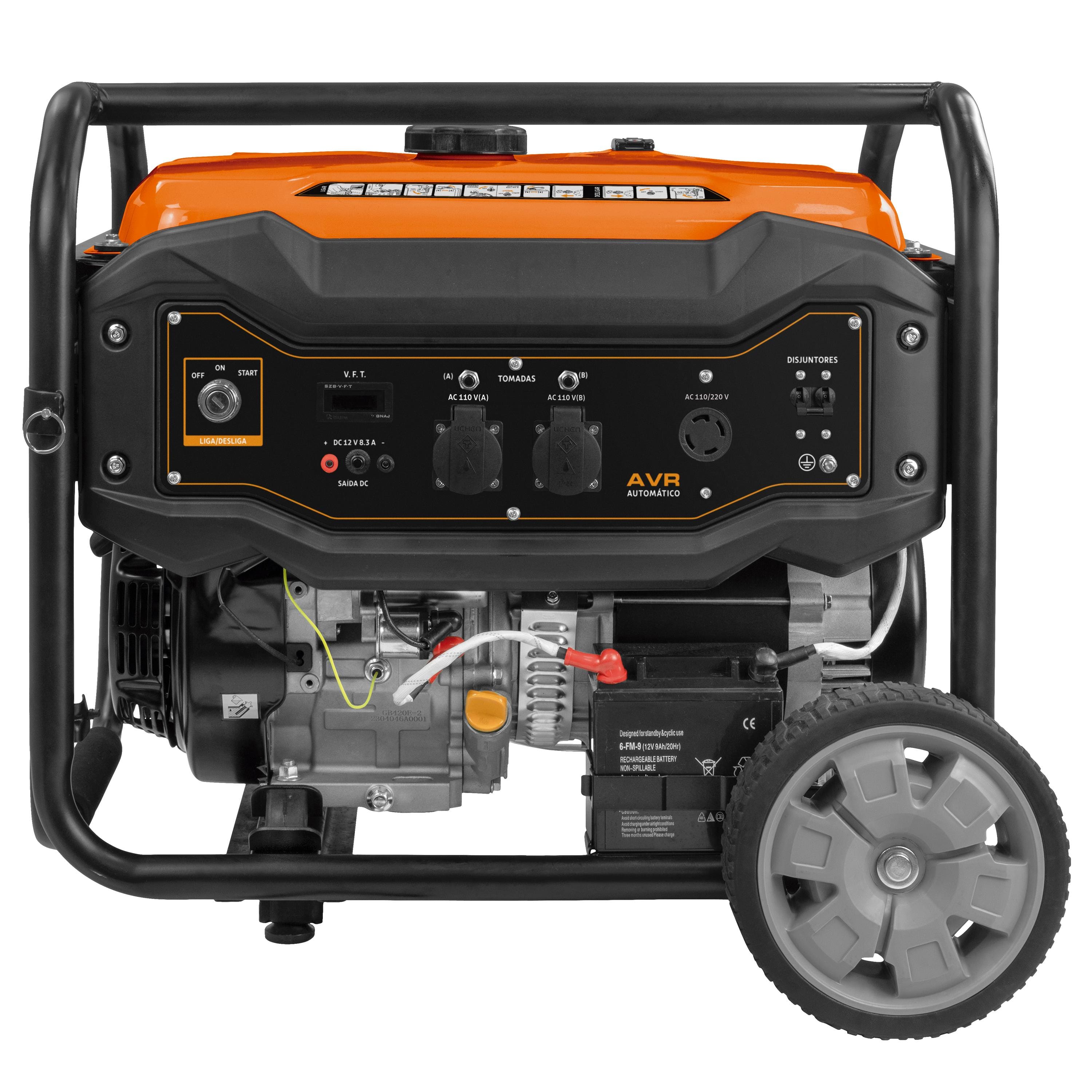 Gerador a Gasolina Tramontina GGT7000E 6500W AVR Rodas Bivolt - 1