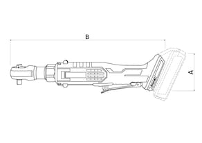 Chave Catraca 20V Tramontina by TOTAL 3/8" 65 N.m com 3 Soquetes e Design Ergonômico - 1