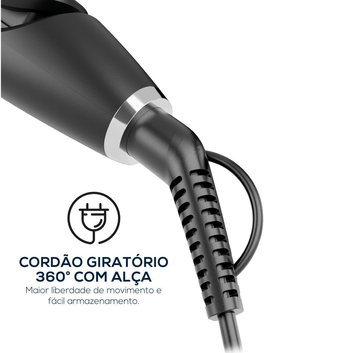 Prancha de Cabelo Britânia BPR03A Cerâmica 200°C PTC Trava Fechamento Preto Bivolt - 3