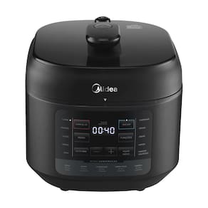 Panela de Pressão Elétrica Midea 5L NutriPro Digital com Função Vapor Preta
