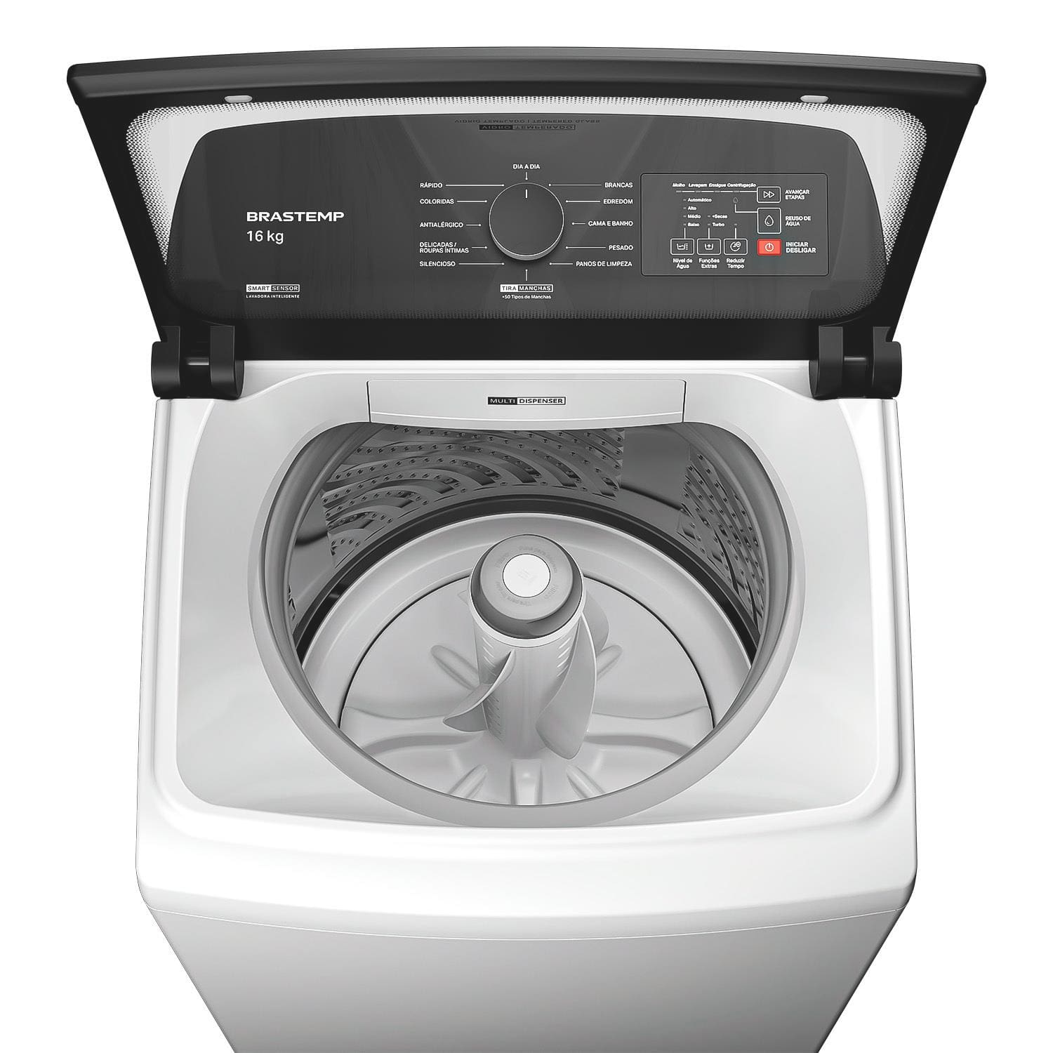 Máquina de Lavar Brastemp BWF16AB 16kg Ciclo Tira Manchas Advanced Smart Sensor Reuso de Água Branca - 110V - 1